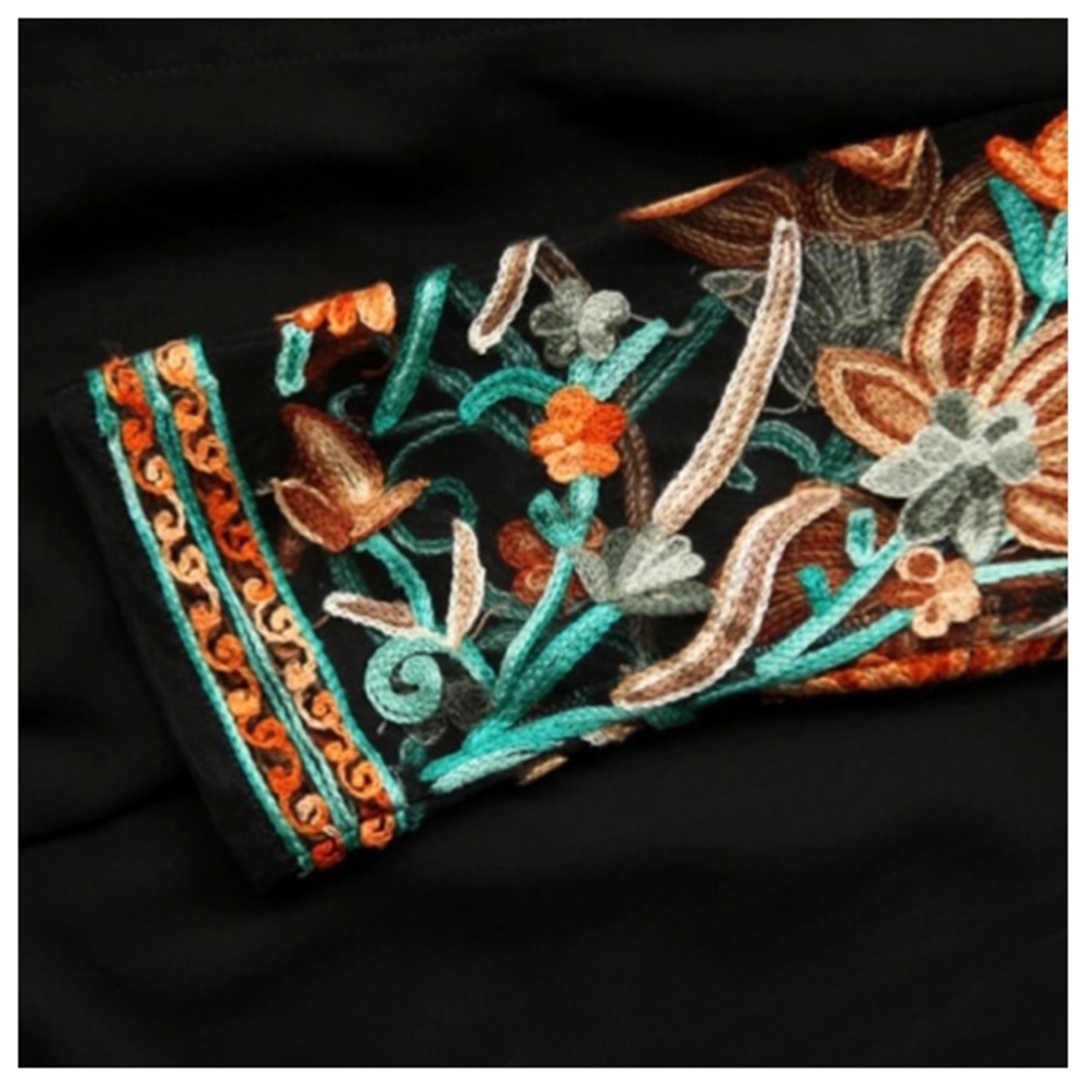 π HP 8/16 π Boho Embroidered Kimono Cardigan - Picture 3 of 8